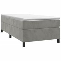 Boxspring bed 80x200 cm fluweel lichtgrijs - thumbnail