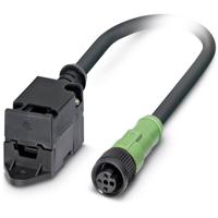 Phoenix Contact 1557316 Sensor/actuator dataconnector, geassembleerd M12 SPEEDCON Aantal polen (sensoren): 2 Stekker, recht, Bus, recht 5.00 m 1 stuk(s) - thumbnail