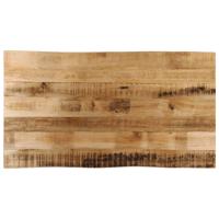 Tafelblad met natuurlijke rand 100x60x3,8 cm massief mangohout - thumbnail