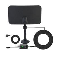 EEN-1001 5dBi/25dBi binnen HDTV-antenne met Sucker VHF170-230/UHF470-862MHz(Black) - thumbnail