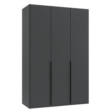 Kledingkast Milaan 3-deurs - grafiet - 236x135x58 cm - Leen Bakker