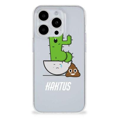 iPhone 15 Pro Telefoonhoesje met Naam Cactus Poo