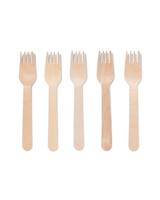 HEMA Wegwerpvorken hout 10 stuks - thumbnail