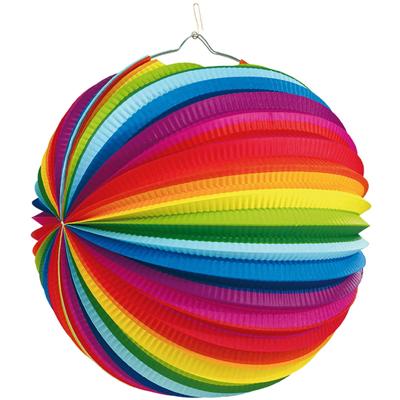 Amscan lampion regenboog 25 cm papier/staal