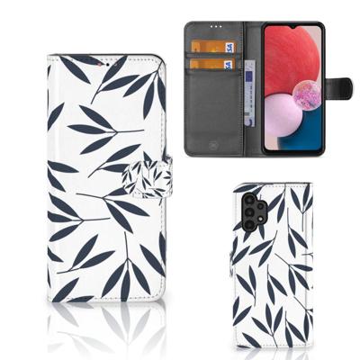 Samsung Galaxy A13 (4G) Hoesje Leaves Blue Samsung Galaxy A13 (4G) Hoesje Leaves Blue