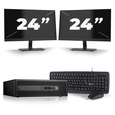 HP ProDesk 600 G2 SFF - Intel Core i5-6e Generatie - 8GB RAM - 256GB SSD - Windows 11 + 2x 24 inch Monitor HP ProDesk 600 G2 SFF - Intel Core i5-6e Generatie - 8GB RAM - 256GB SSD - Windows 11 + 2x 24 inch Monitor