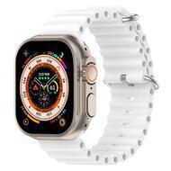 Ocean bandje - Wit - Geschikt voor Apple Watch 44mm / 45mm / 46mm / 49mm - thumbnail