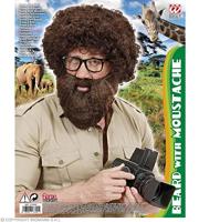 Baard met snor bruin - thumbnail