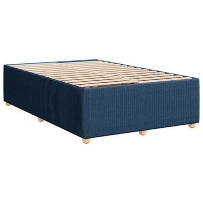 Boxspring met matras stof blauw 120x200 cm