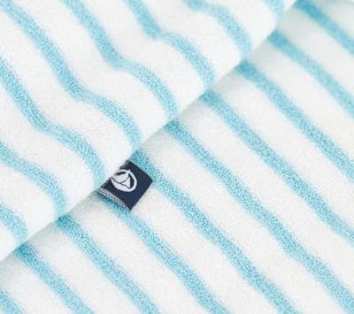 Kort boxpakje voor baby's in gestreepte badstof PETIT BATEAU blauw
