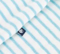 Kort boxpakje voor baby's in gestreepte badstof PETIT BATEAU blauw - thumbnail