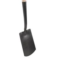 Spade 16 cm antraciet met houten steel 76 cm - thumbnail