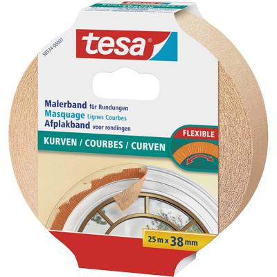 tesa KURVEN 56534-00001-00 Maskeertape Beige (l x b) 25 m x 38 mm 1 stuk(s) tesa KURVEN 56534-00001-00 Maskeertape Beige (l x b) 25 m x 38 mm 1 stuk(s)