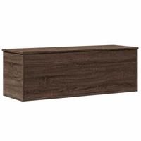 Opbergbox 102x35x35 cm bewerkt hout bruin eikenkleur - thumbnail