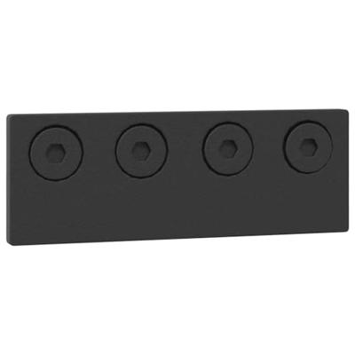 Doos met onderdelen voor schuifdeur 400 cm staal zwart