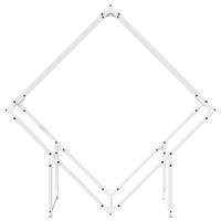 Brandhoutrek 100x25x100 cm koudgewalst staal wit - thumbnail