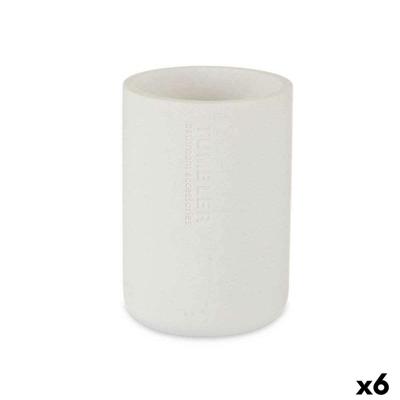 Tandenborstelhouder Berilo Wit Hars 7,8 x 10,5 x 7,8 cm (6 Stuks)