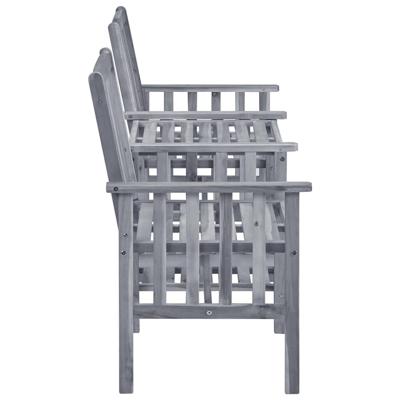 Tuinstoelen met tafeltje en kussens massief acaciahout - thumbnail
