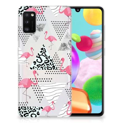 Samsung Galaxy A41 | TPU Hoesje | Flamingo Triangle