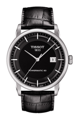 Horlogeband Tissot T0864071605700A / T610033627 Leder Zwart 22mm