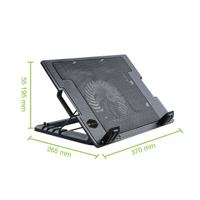 Techly ICOOL-CP12TY notebook cooling pad 43,9 cm (17.3") 1400 RPM Zwart - thumbnail