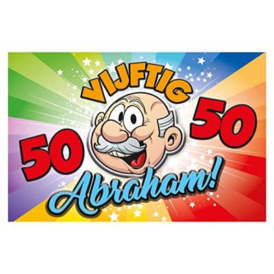 Wanddecoratie 50 jaar Abraham Rainbow 3D