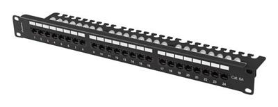 Patchpanel 24 UTP-Poorten Categorie 6 Lanberg PPUA-1124-B