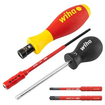 Wiha Momentschroevendraaierset TorqueVario®-S electric | 0,8-5,0 Nm | PlusMin/Pozidriv | 5-delig | variabel instelbare momentbegrenzing - 38074 -