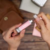 Transcend ts512gesd310p esd310p external ssd, 512 gb, usb 10gbps, type c/ a, 1050/ 950 mb/s, pink - thumbnail