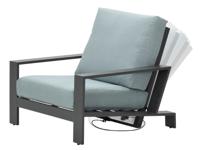 Lincoln verstelbare fauteuil stoel carbon black/mint grey Garden Impressions - Garden impressions - thumbnail