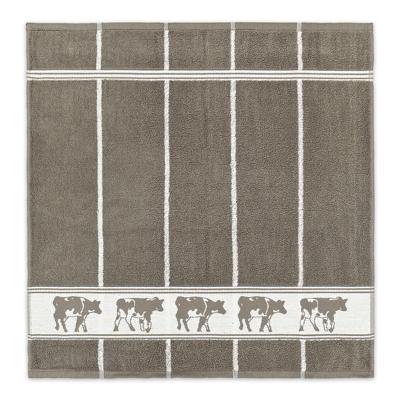 DDDDD keukendoek 60x55 cm zw/bon taupe