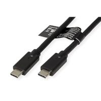 ROLINE USB3.2 Gen2x2 Kabel, C-C, M/M, 20Gbit/s, 240W, zwart, 1,5 m - thumbnail