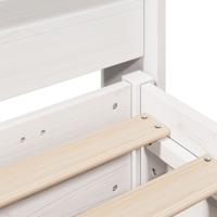 Bedframe zonder matras massief grenenhout wit 140x200 cm - thumbnail
