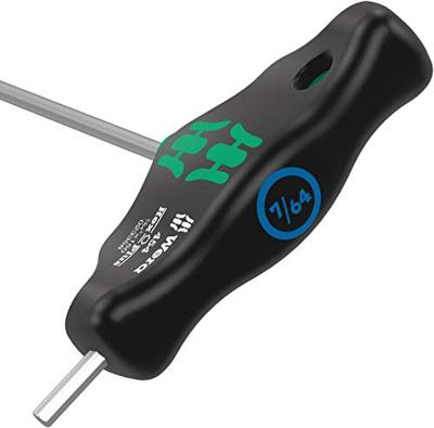 Wera 454 Imperial T-greep zeskant-schroevendraaier Hex-Plus met vasthoudfunctie, inch, 7/64" x 150 mm - 05023358001