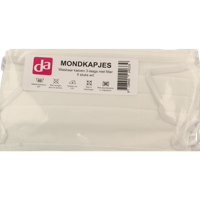 Easyessentials Mondkapje wasbare katoen 3-laags wit 5 Stuks - thumbnail