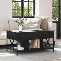 Salontafel Zwart eiken 100 x 55 x 50 cm Bewerkt hout - thumbnail