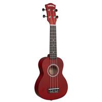 Cascha HH 3961 sopraan ukelele rood met tas en plectra - thumbnail