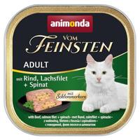 ANIMONDA Vom Feinsten Adult Classic Cat Beef, salmon, spinach - nat kattenvoer - 100g - thumbnail