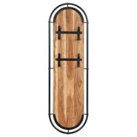 Wandkapstokken 2 st met 4 haken massief acaciahout - thumbnail