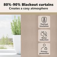 VidaXL Zwart-out gordijnen met ringen 2 pcs taupe 245 x 140 cm - thumbnail