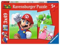Ravensburger Super mario puzzel, 3x49st. - thumbnail