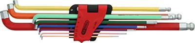 KS Tools 151.4560 Inbus Haakse schroevendraaierset 1.5 mm, 2 mm, 2.5 mm, 3 mm, 4 mm, 5 mm, 6 mm, 8 mm, 10 mm 9-delig