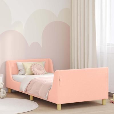Bedframe voor kinderen met hoofdbord Roze 90 x 190 cm Bedframe voor kinderen met hoofdbord Roze 90 x 190 cm