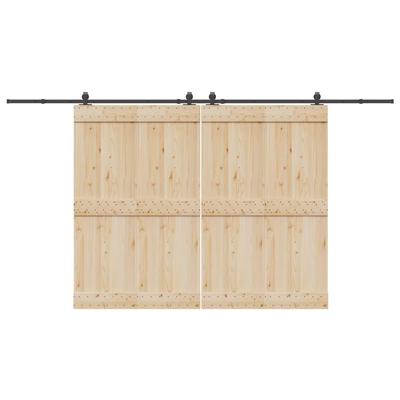 Doos met onderdelen voor schuifdeur 400 cm staal zwart