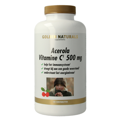 Golden Naturals Acerola Vitamine C 500mg Tabletten