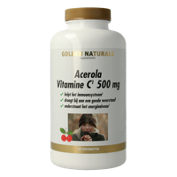 Golden Naturals Acerola vitamine C 500mg 100 Zuigtabletten - thumbnail