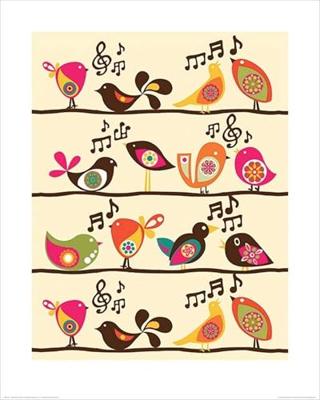 Kunstdruk Valentina Ramos - Singing Birds 40x50cm