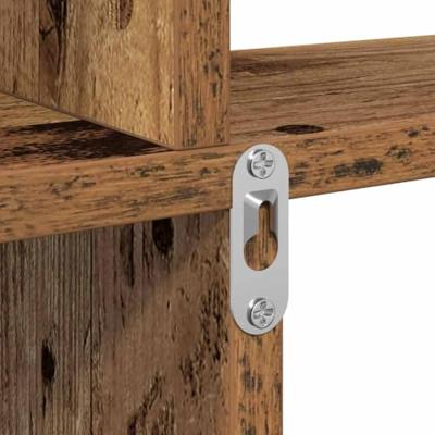 Wandschap 80x15x78,5 cm bewerkt hout oud houtkleurig