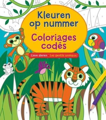 Kleuren op nummer - lieve dieren Kleuren op nummer - lieve dieren