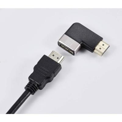 SpeaKa Professional SP-11302008 HDMI Adapter [1x HDMI-stekker - 1x HDMI-bus] Zwart, Zilver UHD 8K @ 60 Hz, UHD 4K @ 120 Hz 90° haaks naar links